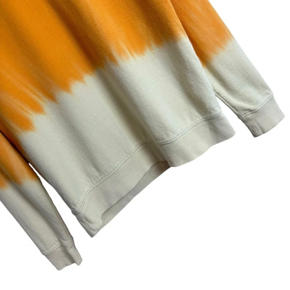 Athleta Crew Neck Sweatshirt Size Small Yellow Ombre Dip Dye Pullover Sundown - Picture 3 of 9